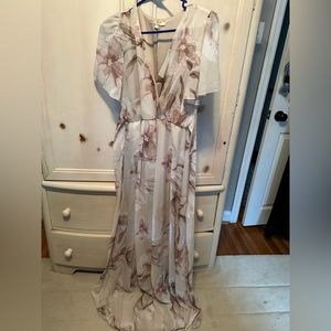 Maternity size medium women’s long dress pinkblush